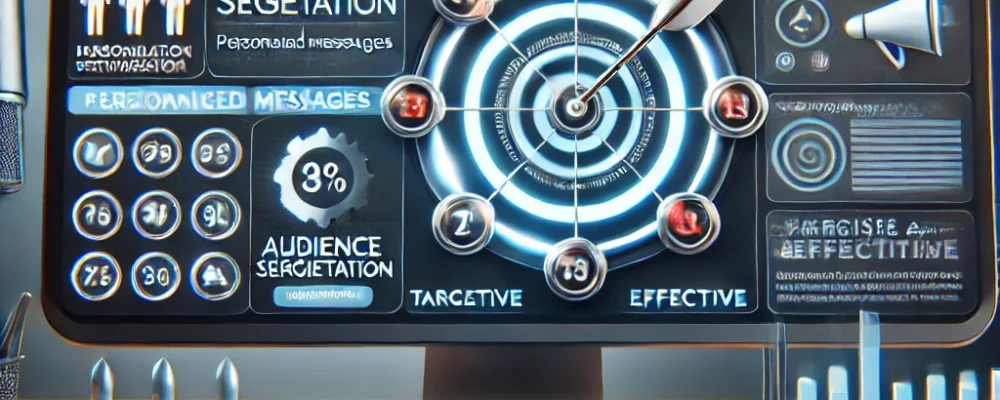 DALL·E 2024-06-29 11.52.13 - Precise and effective targeting shown by a computer screen displaying a digital marketing dashboard with audience segmentation, personalized messages,